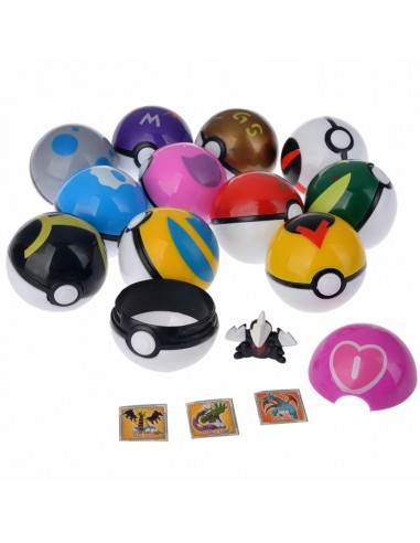 Figuras Pokemon Set Pokeballs