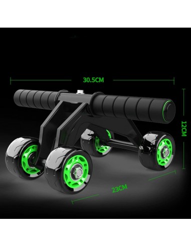 Rodillo Abdominal de 4 ruedas Crossfit