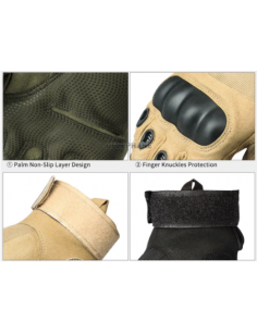 Guantes tacticos Beige Sin... 2